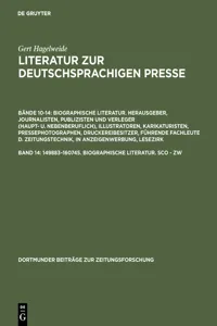 149883–160745. Biographische Literatur. Sco - Zw_cover