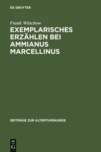 Exemplarisches Erzählen bei Ammianus Marcellinus_cover