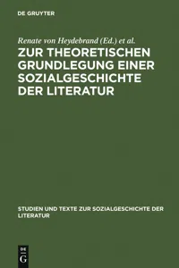 Zur theoretischen Grundlegung einer Sozialgeschichte der Literatur_cover