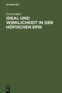 Ideal und Wirklichkeit in der höfischen Epik_cover