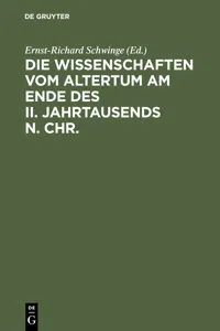 Die Wissenschaften vom Altertum am Ende des II. Jahrtausends n. Chr._cover