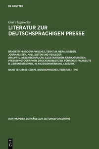 124563–136875. Biographische Literatur. I - Me_cover