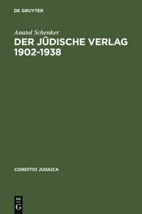 Der Jüdische Verlag 1902–1938_cover