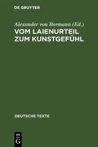 Vom Laienurteil zum Kunstgefühl_cover