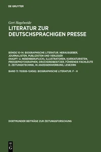 110926–124562. Biographische Literatur. F - H_cover