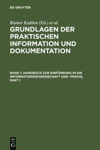 Grundlagen der praktischen Information und Dokumentation_cover