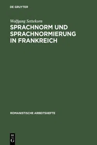 Sprachnorm und Sprachnormierung in Frankreich_cover