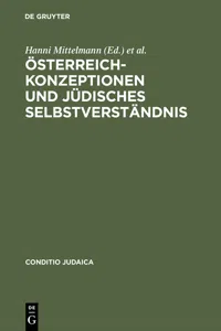 Österreich-Konzeptionen und jüdisches Selbstverständnis_cover