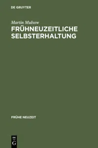 Frühneuzeitliche Selbsterhaltung_cover