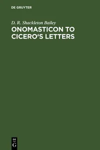 Onomasticon to Cicero's Letters_cover