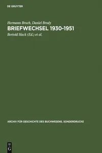 Briefwechsel 1930-1951_cover