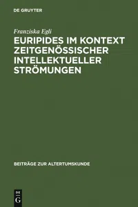 Euripides im Kontext zeitgenössischer intellektueller Strömungen_cover