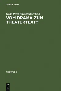 Vom Drama zum Theatertext?_cover