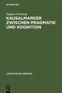 Kausalmarker zwischen Pragmatik und Kognition_cover