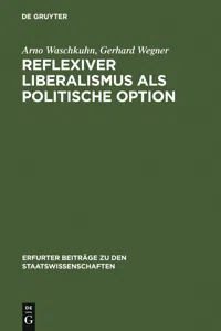 Reflexiver Liberalismus als Politische Option_cover