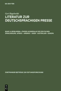 89199–98384. Länder außerhalb des deutschen Sprachraums. Afrika - Amerika - Asien - Australien - Europa_cover