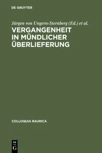 Vergangenheit in mündlicher Überlieferung_cover