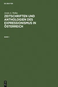 Zeitschriften und Anthologien des Expressionismus in Österreich_cover