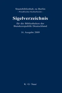 Sigelverzeichnis für die Bibliotheken der Bundesrepublik Deutschland_cover