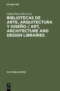 Bibliotecas de arte, arquitectura y diseño / Art, Architecture and Design Libraries_cover