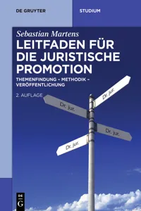 Leitfaden für die juristische Promotion_cover