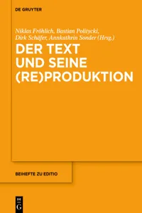 Der Text und seineProduktion_cover