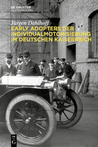 Early Adopters der Individualmotorisierung im deutschen Kaiserreich_cover