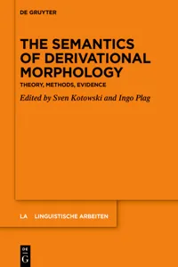 The Semantics of Derivational Morphology_cover
