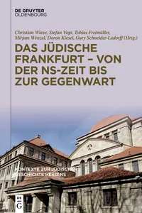 Das jüdische Frankfurt – von der NS-Zeit bis zur Gegenwart_cover