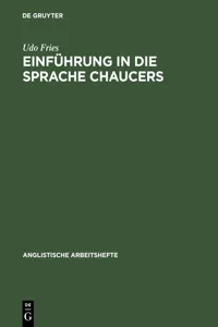 Einführung in die Sprache Chaucers_cover