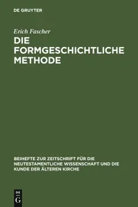 Die formgeschichtliche Methode_cover