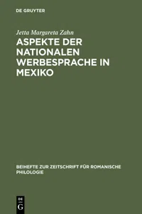 Aspekte der nationalen Werbesprache in Mexiko_cover