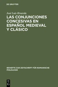 Las conjunciones concesivas en español medieval y clásico_cover