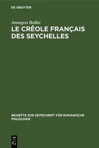 Le créole français des Seychelles_cover