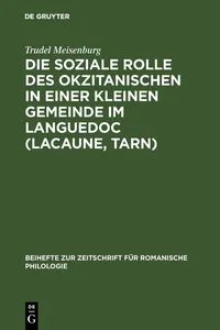 Die soziale Rolle des Okzitanischen in einer kleinen Gemeinde im Languedoc_cover