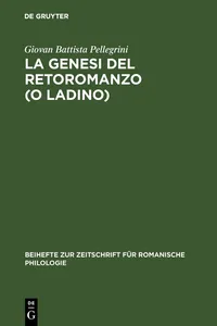 La genesi del retoromanzo_cover