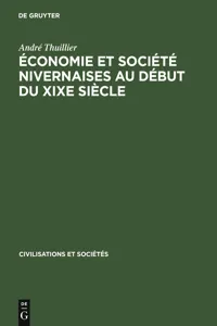 Économie et société nivernaises au début du XIXe siècle_cover