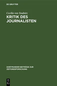 Kritik des Journalisten_cover