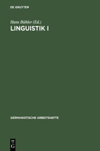 Linguistik I_cover