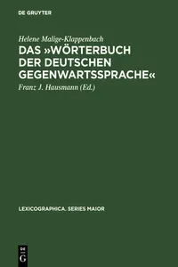 Das »Wörterbuch der deutschen Gegenwartssprache«_cover