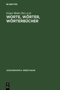 Worte, Wörter, Wörterbücher_cover