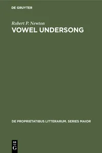 Vowel undersong_cover