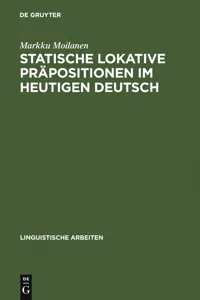 Statische lokative Präpositionen im heutigen Deutsch_cover