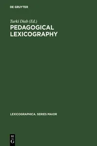 Pedagogical lexicography_cover