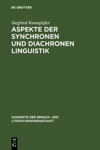 Aspekte der synchronen und diachronen Linguistik_cover