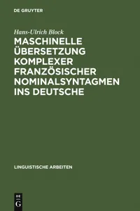 Maschinelle Übersetzung komplexer französischer Nominalsyntagmen ins Deutsche_cover