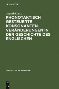 Phonotaktisch gesteuerte Konsonantenveränderungen in der Geschichte des Englischen_cover