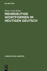 Mehrdeutige Wortformen im heutigen Deutsch_cover