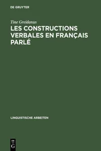 Les constructions verbales en français parlé_cover