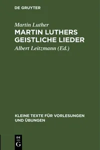 Martin Luthers geistliche Lieder_cover